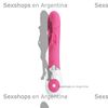 Gene vibrador con estimulador de clitoris y varias funciones